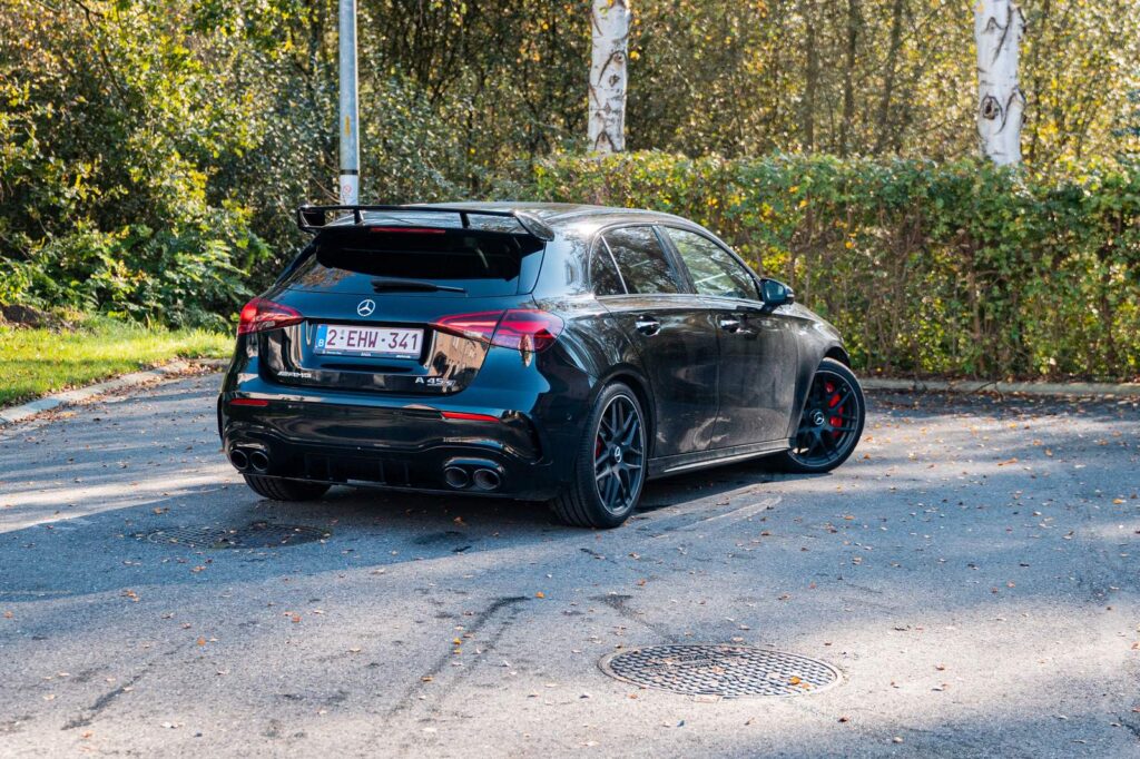 Mercedes-AMG A45 S van JLM Rental in Zemst, van achter